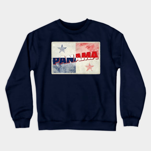 Panama Vintage style retro souvenir Crewneck Sweatshirt by DesignerPropo